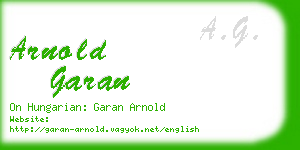 arnold garan business card